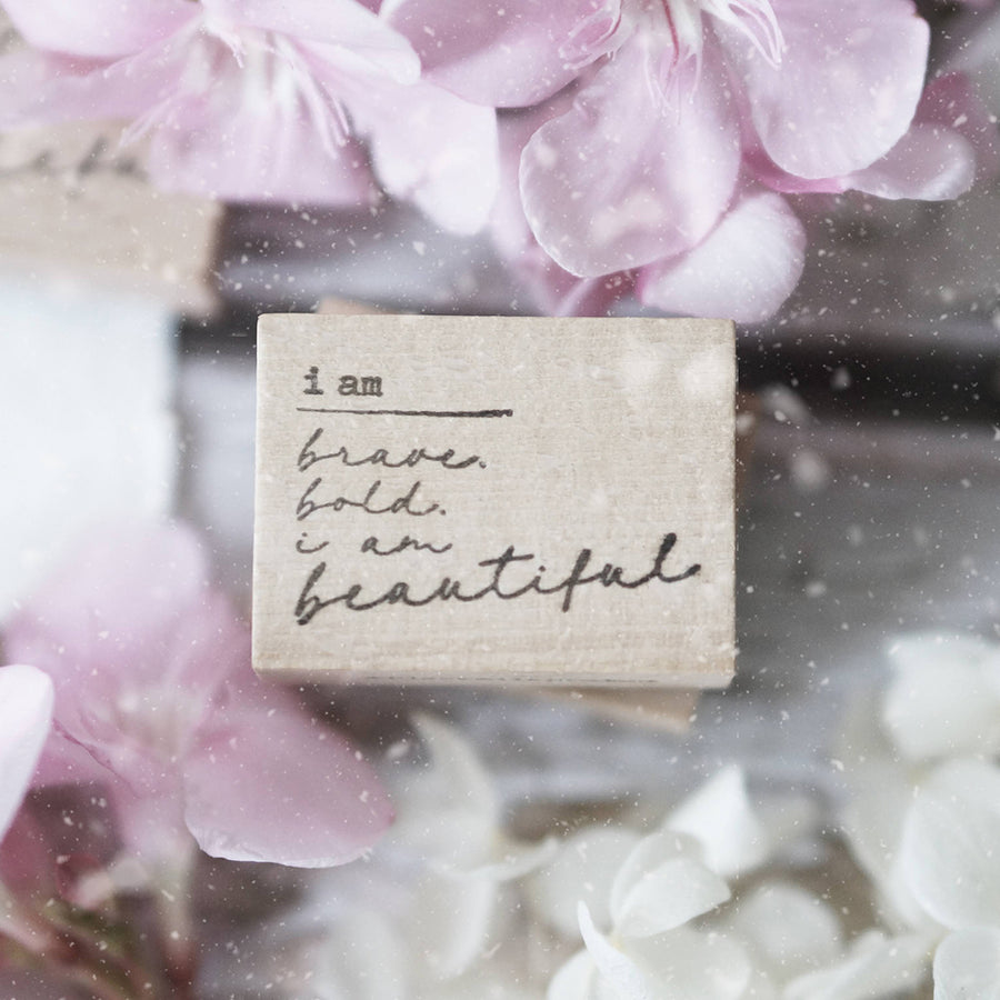 Black Milk Project Rubber Stamp - Calligraphy: I Am Beautiful