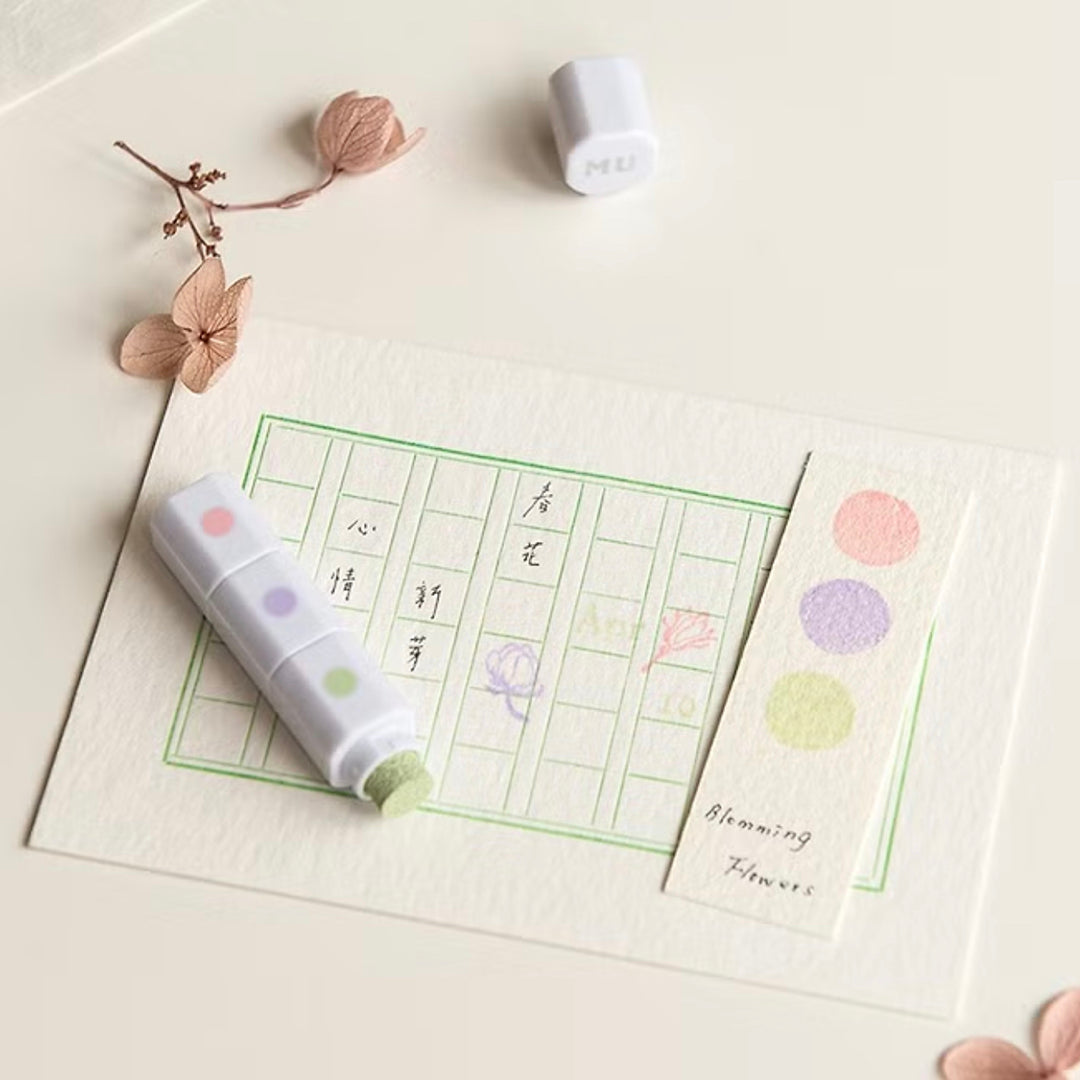 MU Inky Pen 3 Color Ink Pad - 07 Blooming Flowers