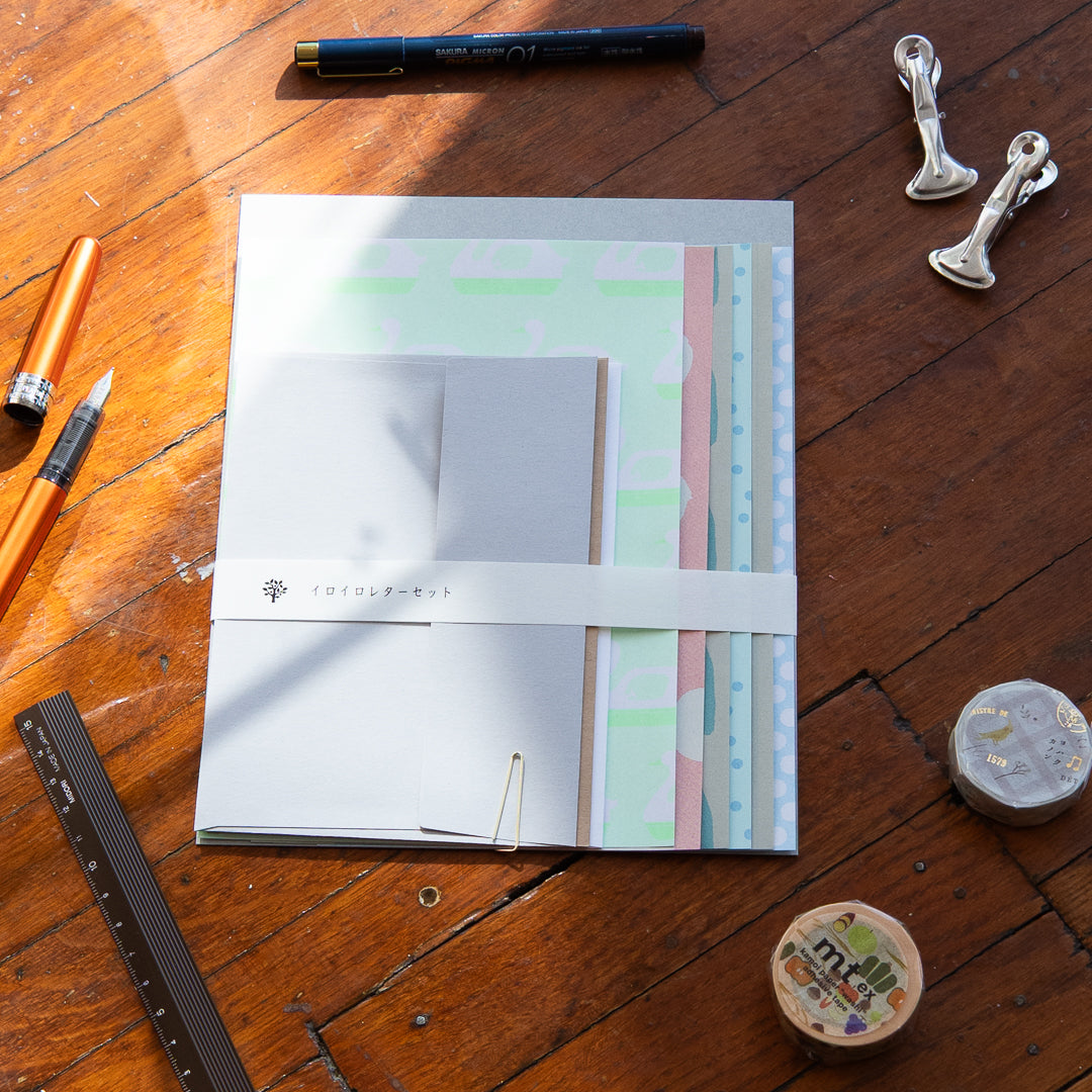 Mizushima IROIRO Letter Writing Set - Pastel