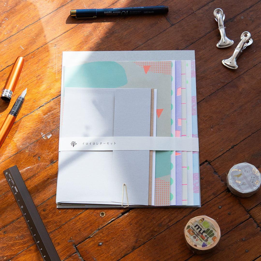 Mizushima IROIRO Letter Writing Set - Neon