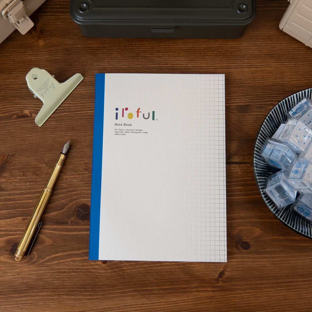 Iroful A5 Notebook - White Paper Grid 96 Pages