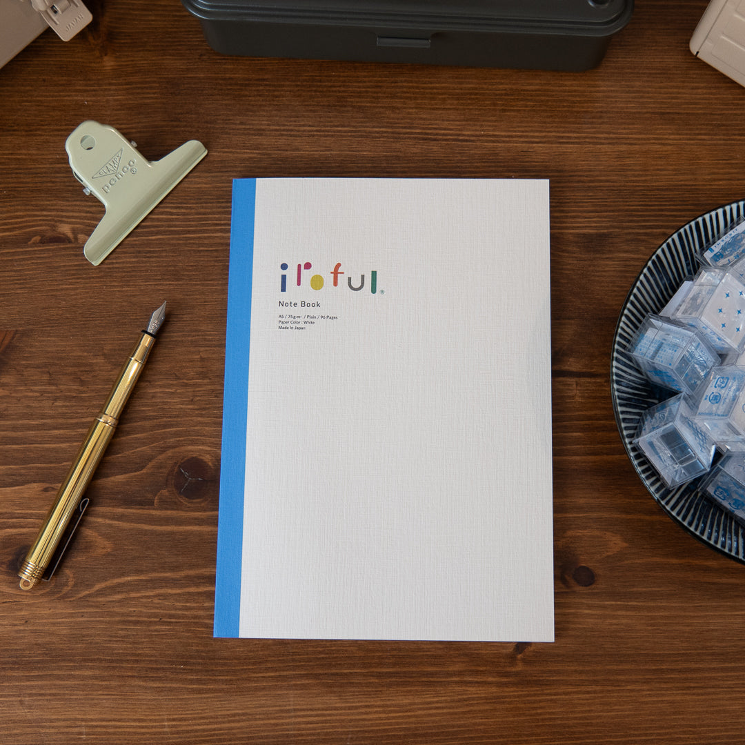 Iroful A5 Notebook - White Paper Plain 96 Pages