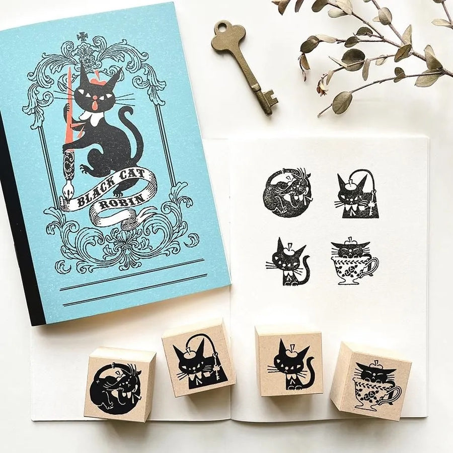 Cozyca x Black Cat Design Stamp Notebook - Kuroneko 26967