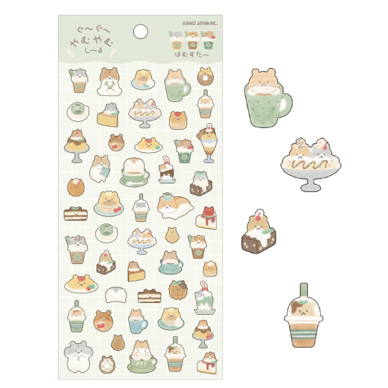 Kamio Gugu Yamu Yamu Mushi Ru Stickers - Shiba