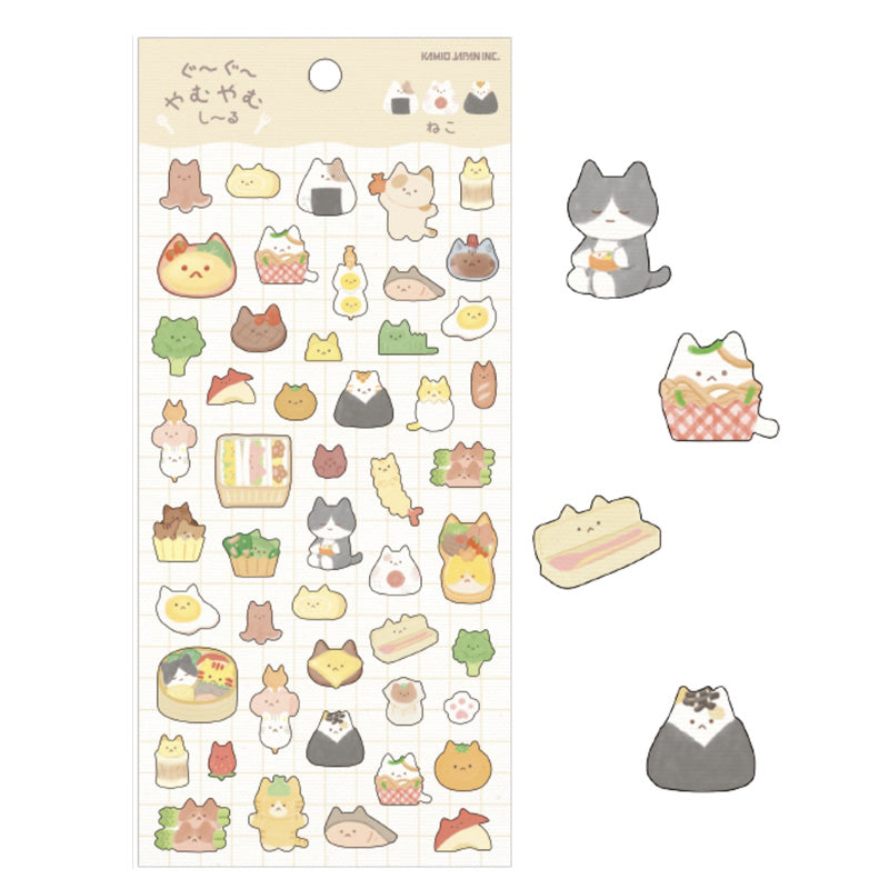 Kamio Gugu Yamu Yamu Mushi Ru Stickers - Cat