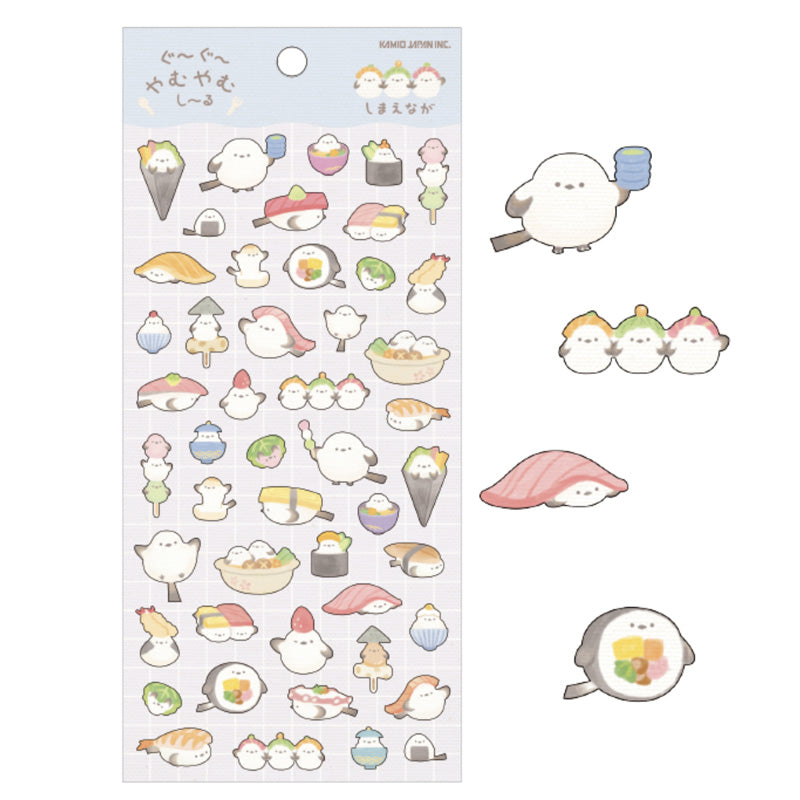 Kamio Gugu Yamu Yamu Mushi Ru Stickers - Long Tailed Tit