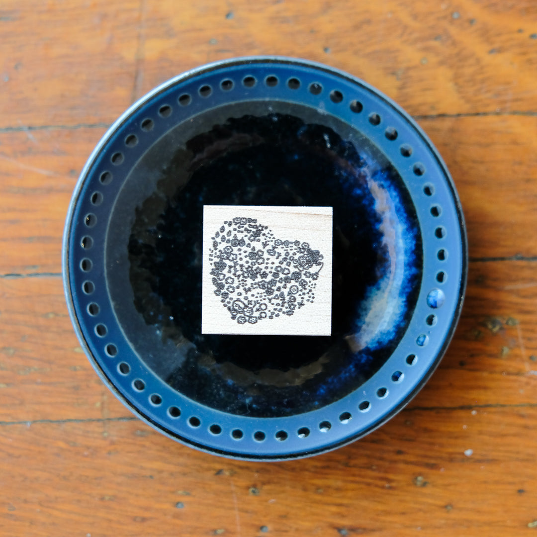 Kayonoko Rubber Stamp - Panda & Heart Stamp