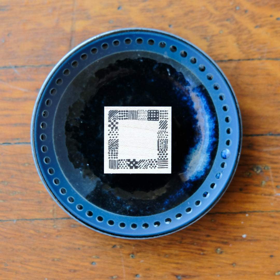 Kayonoko Rubber Stamp - Square Frame Pattern