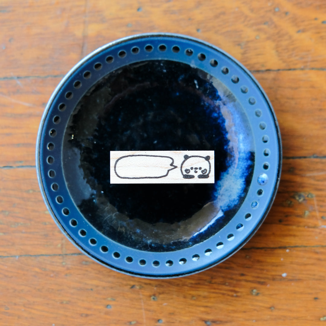 Kayonoko Rubber Stamp - Panda Speech Bubble