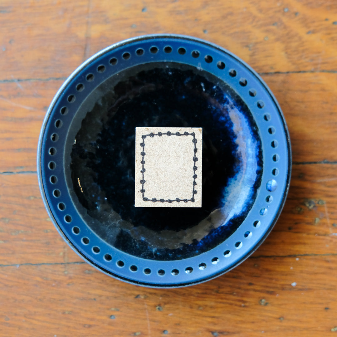Kayonoko Rubber Stamp - Dots Square Frame Stamp