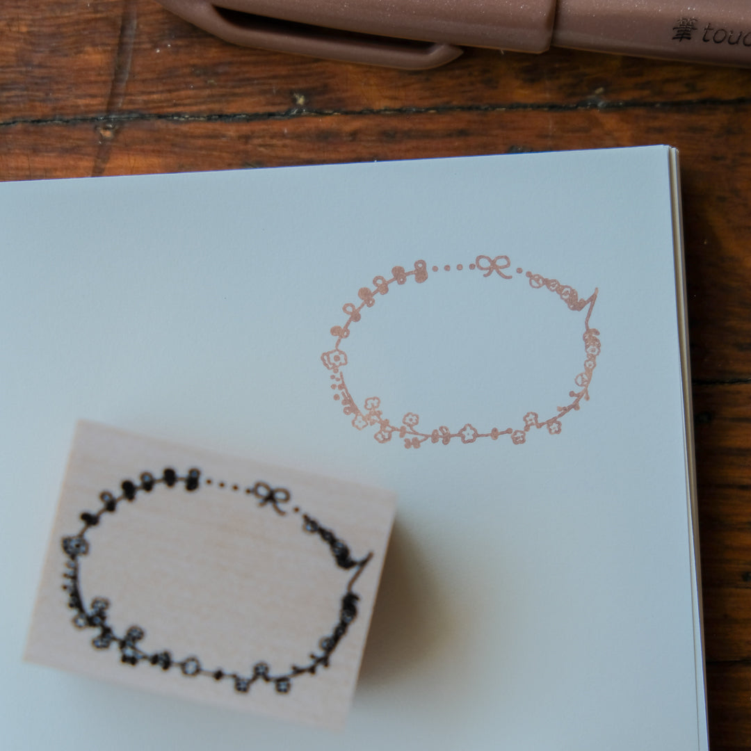 Kayonoko Rubber Stamp - Flower Speech Bubble