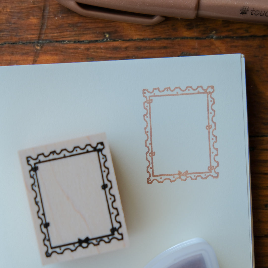 Kayonoko Rubber Stamp - Ribbon Stamp Frame