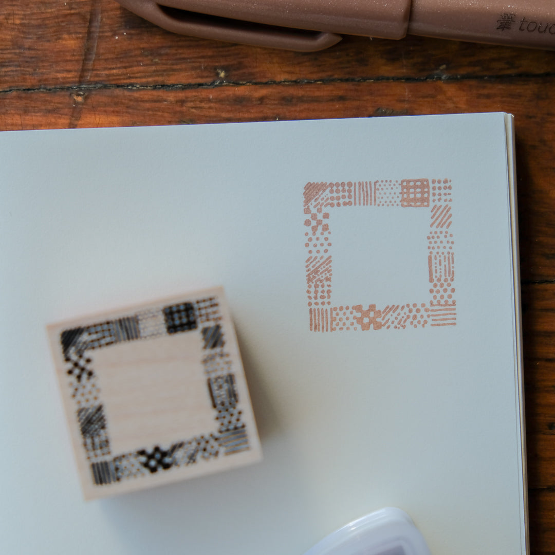 Kayonoko Rubber Stamp - Square Frame Pattern