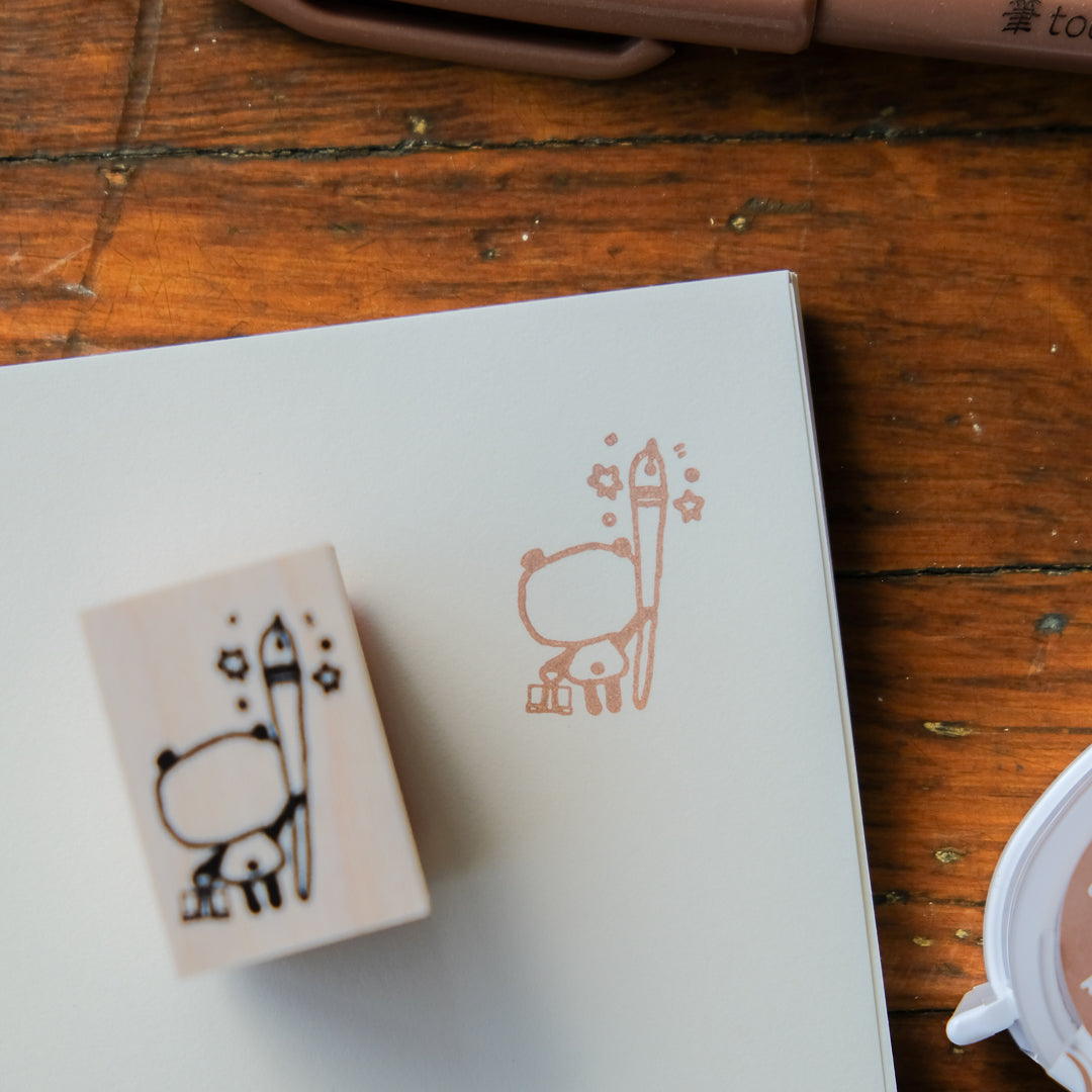 Kayonoko Rubber Stamp - Panda Pen Stamp