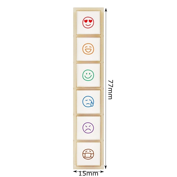 Pochitto 6 Push Button Stamp - Emoji