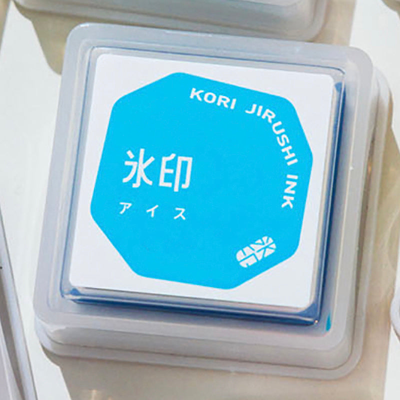 King Jim Kori Jirushi Stamp Pad - Fluorescent Blue Ice Cream