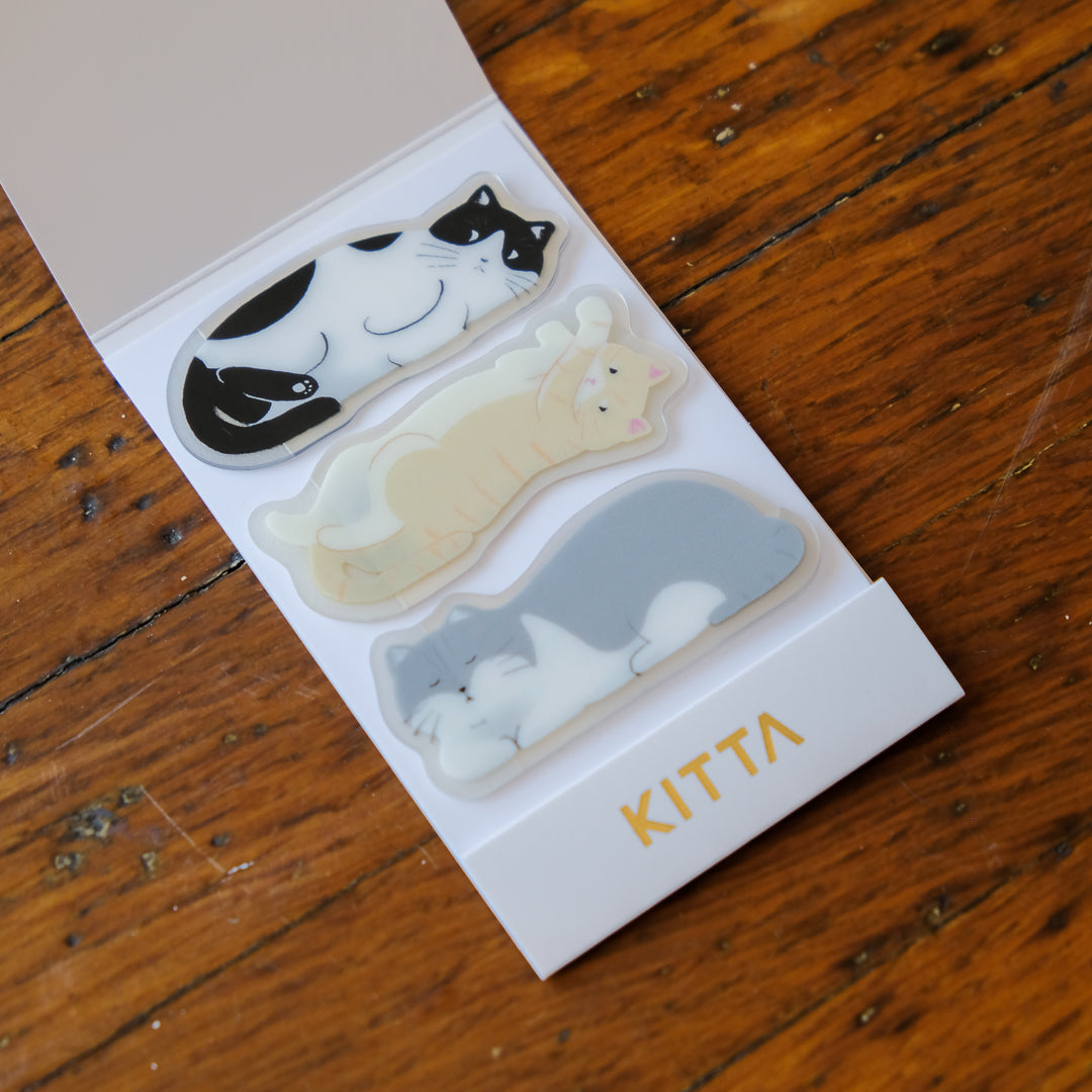 King Jim KITTA Die Cut CLEAR Seal Stickers - KITT016 Cat