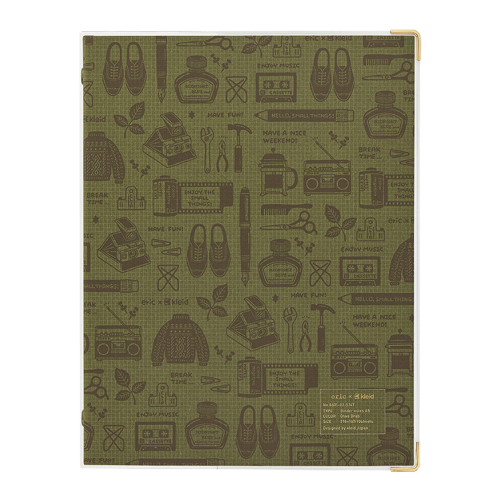 Kleid x Eric Small Things A5 Notebook Binder - Olive