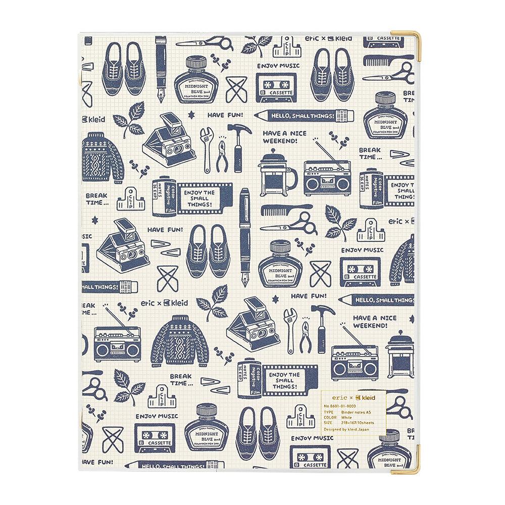 Kleid x Eric Small Things A5 Notebook Binder - White/Navy