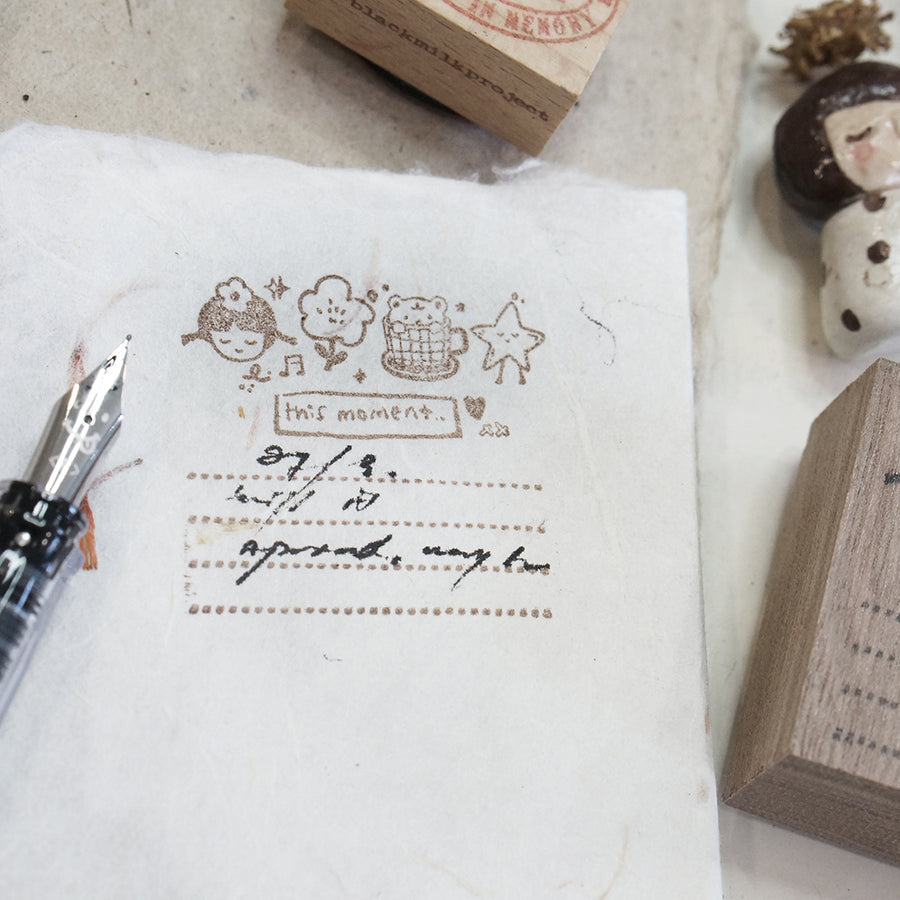 PRE ORDER: Black Milk Project Rubber Stamp - This Moment (Notes) BMP295