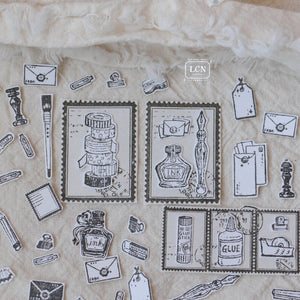 PRE ORDER: LCN Rubber Stamp - On the desk Ⅱ (Compressed Wood Handle) R00134