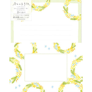 Furukawa Paper Co. Today's Letter Set - Mimosa Wreath LLL461