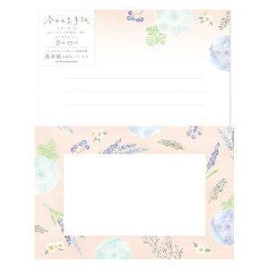 Furukawa Paper Co. Today's Letter Set - Blue Flowers and Fruits LLL465