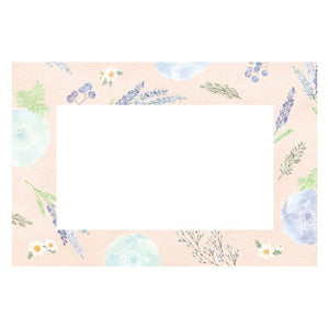 Furukawa Paper Co. Today's Letter Set - Blue Flowers and Fruits LLL465