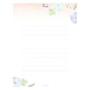 Furukawa Paper Co. Today's Letter Set - Blue Flowers and Fruits LLL465