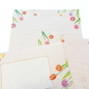 Furukawa Paper Co. Today's Letter Set - Lots of Tulips LLL468