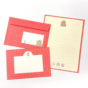 Furukawa Paper Co. Watashi-Biyori Letter Set - Mofumofukuma