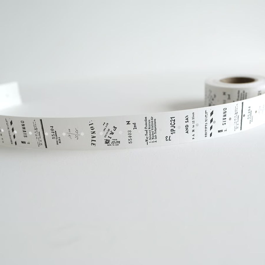 Yohaku Label Seal - LR-001 Black and White