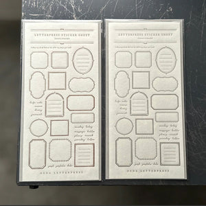 OEDA Letterpress Sticker Sheet - Frame - LS002B Bronze