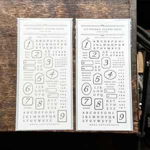 OEDA Letterpress Sticker Sheet - LS003B Bronze