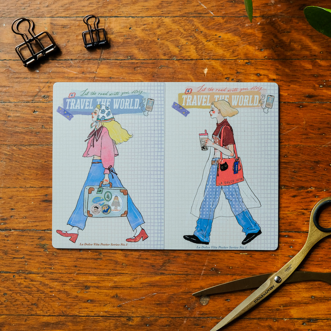 La Dolce Vita Book Style Cutting Mat - Travel The World