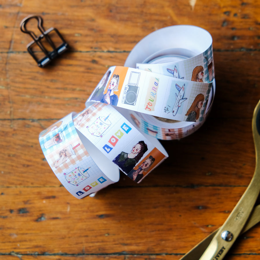 La Dolce Vita Set Off On A Journey Label Sticker Roll - Sweet Life