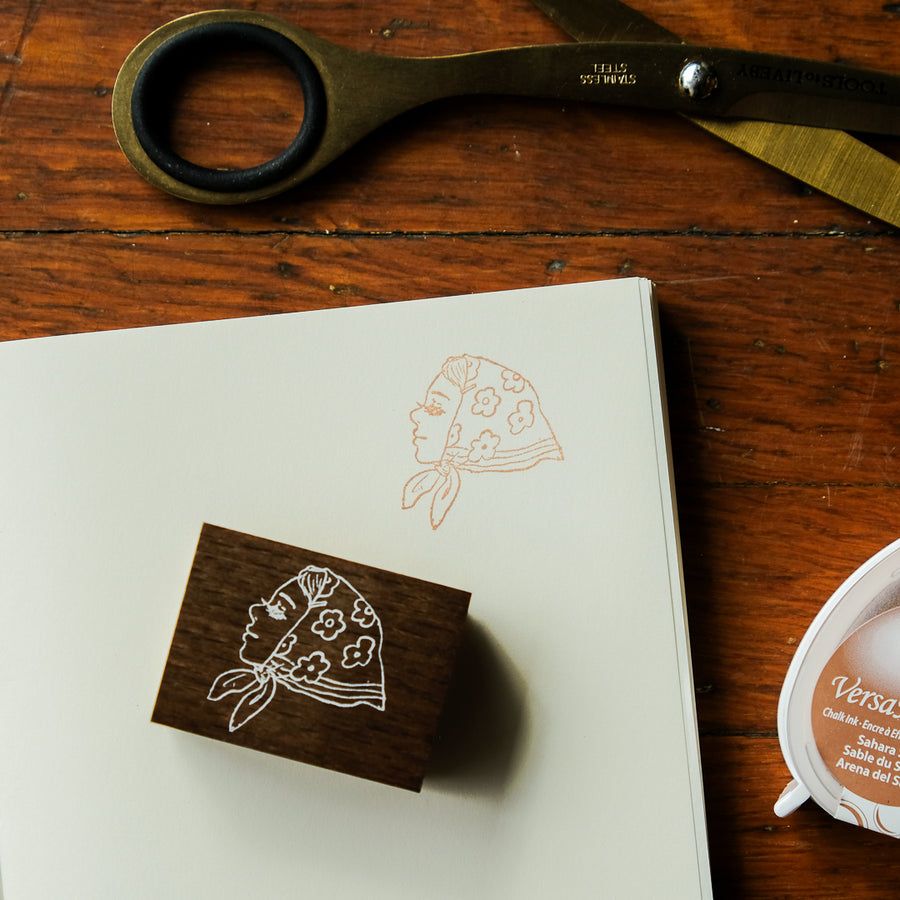 La Dolce Vita Rubber Stamp - Girl with Bandana