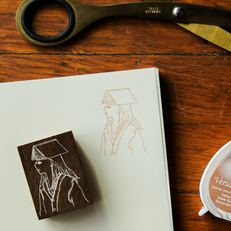 La Dolce Vita Rubber Stamp - Library Girl