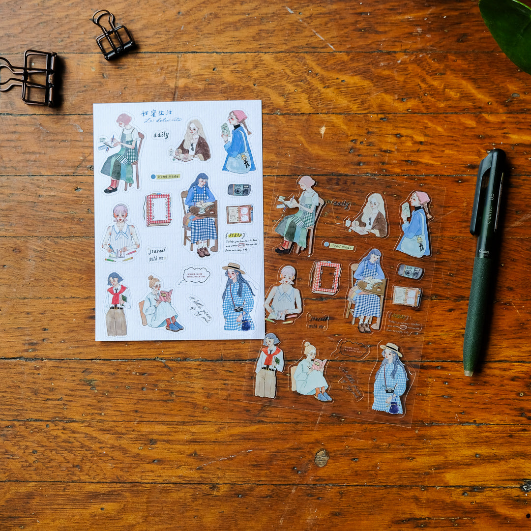 La Dolce Vita White & Transparent Sticker Set of 2 - Journal with Me
