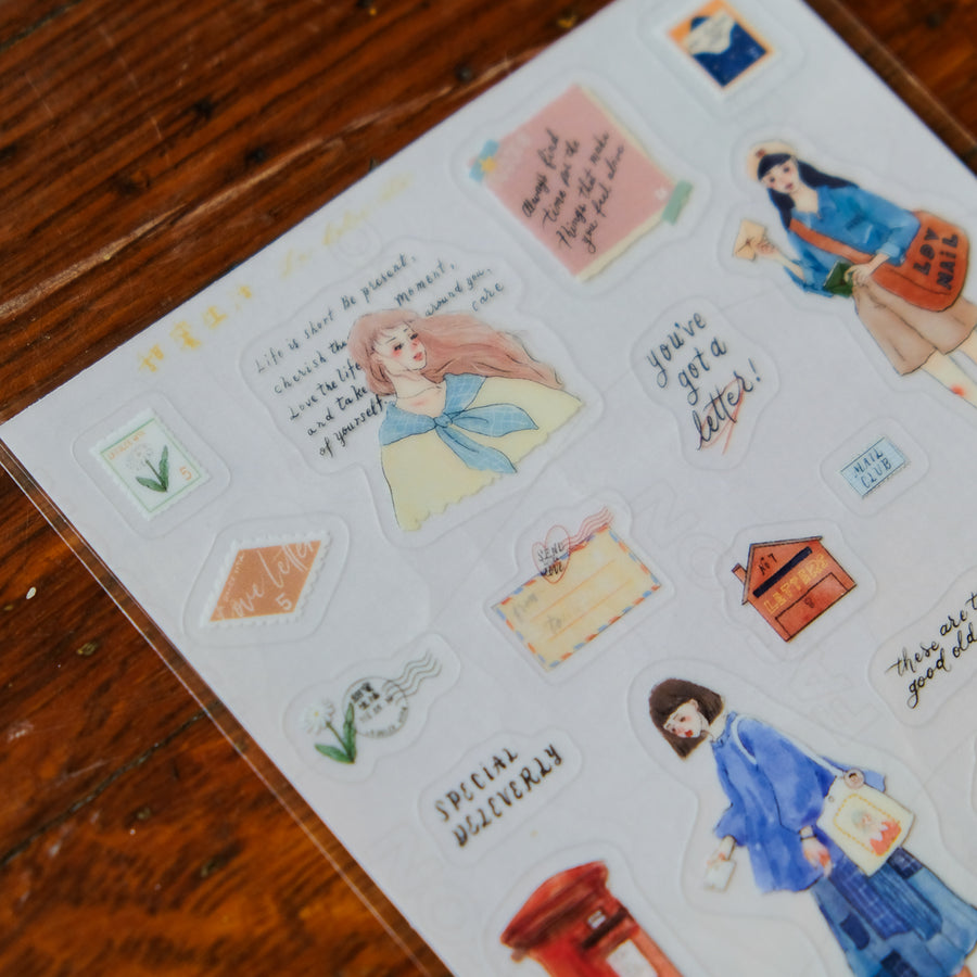 La Dolce Vita White & Transparent Sticker Set of 2 - You've Got A Letter