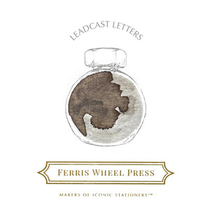 Ferris Wheel Press 38ml Fountain Pen Ink -  Leadcast Letters