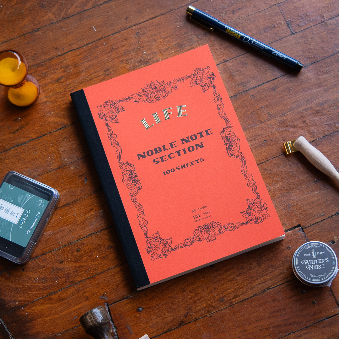 Life Noble Notebook - A5 - Grid - Paper Plus Cloth