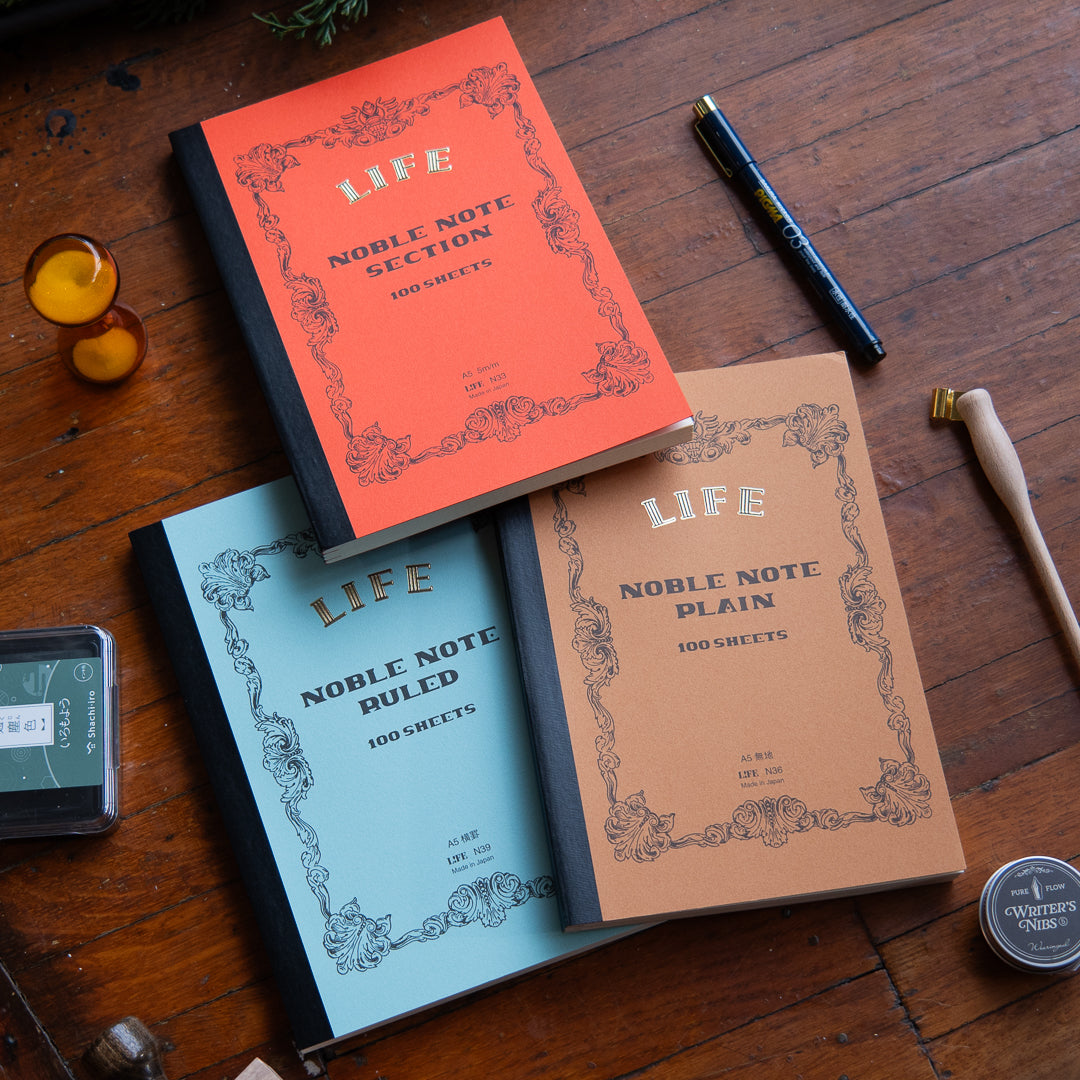 Life Noble Notebook - A5 - Grid - Paper Plus Cloth