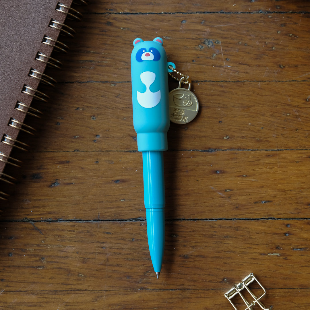 LIHIT LAB. PuniLabo Gel Pen Coffee Shop Animals - PN200-3 Ballpoint Pen Raccoon