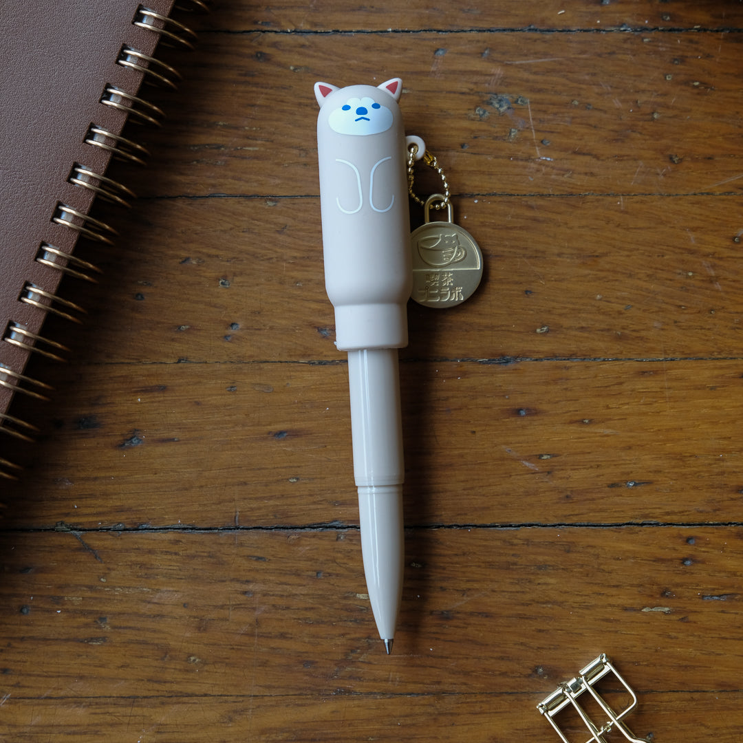 LIHIT LAB. PuniLabo Gel Pen Coffee Shop Animals - PN200-2 Ballpoint Pen Dog