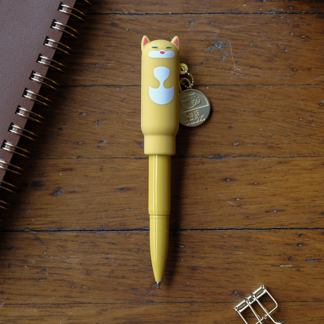 LIHIT LAB. PuniLabo Gel Pen Coffee Shop Animals - PN200-5 Ballpoint Pen Fox