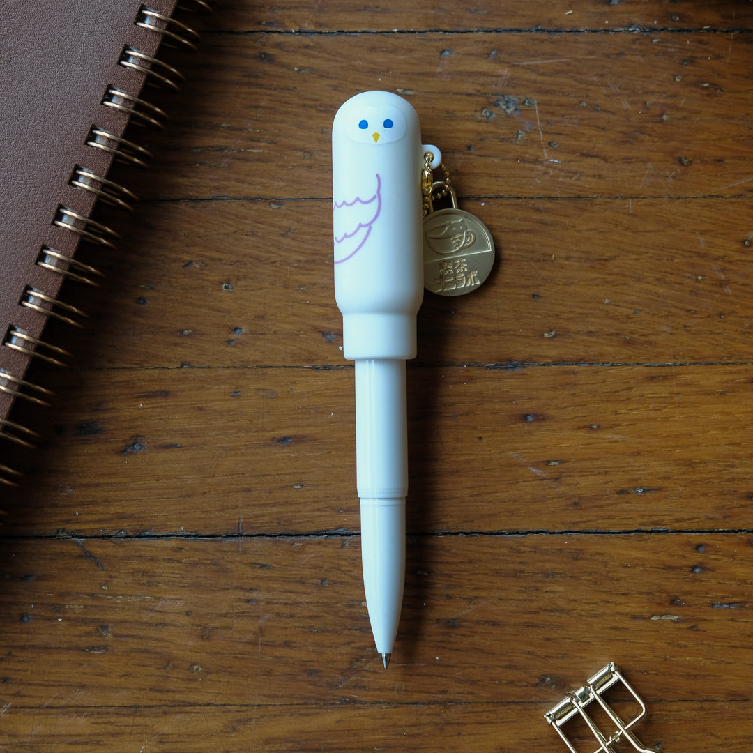 LIHIT LAB. PuniLabo Gel Pen Coffee Shop Animals - PN200-6 Ballpoint Pen Owl