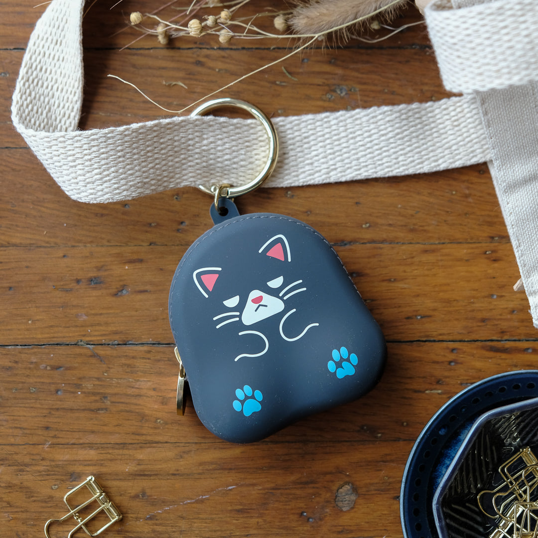 LIHIT LAB. PuniLabo Mini Pouch Coffee Shop Animals Japan - A8820-1 Black Cat
