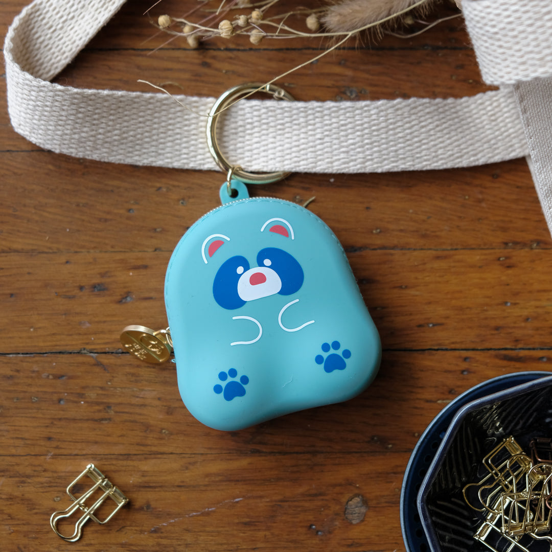 LIHIT LAB. PuniLabo Mini Pouch Coffee Shop Animals Japan - A8820-3 Raccoon