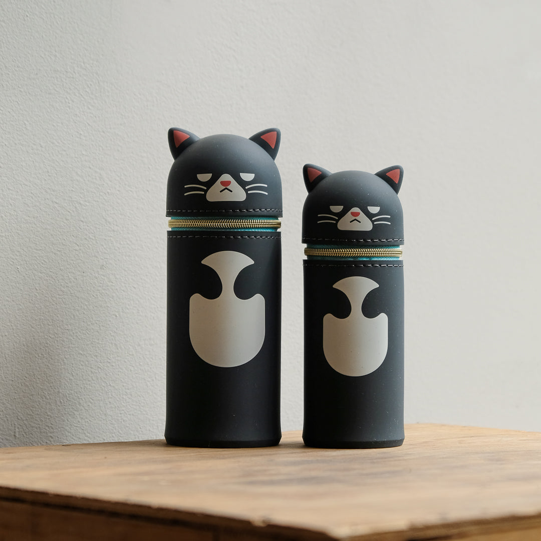 LIHIT LAB. PuniLabo Pen Case Coffee Shop Animals - A8811-1 SM Black Cat